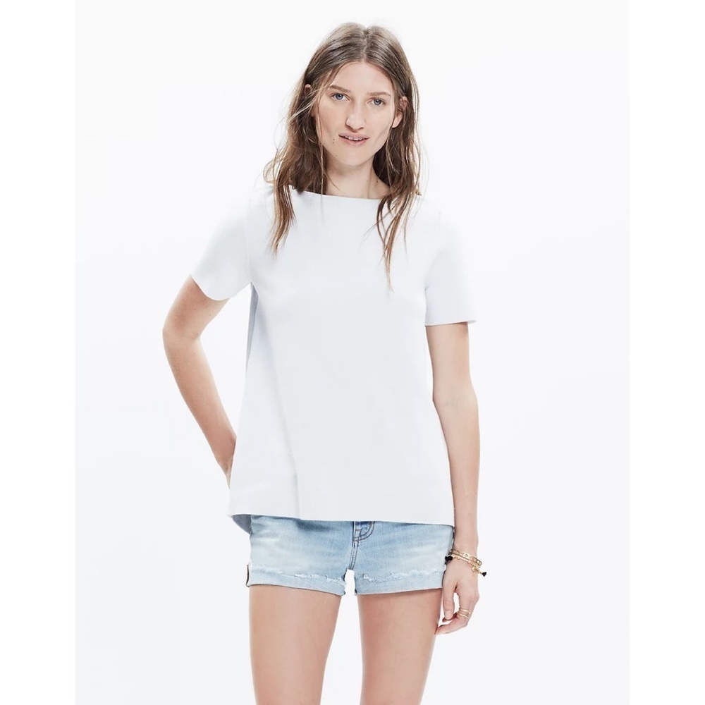 Madewell Colorblock‎ Short-Sleeve Sweater Xxsmall